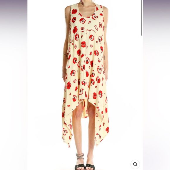 Proenza Schouler Silk Blend Floral Asymmetrical Hem Dress 8 - Picture 1 of 12